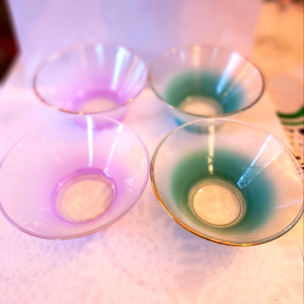 Vintage Pastel Glass Bowl Collection